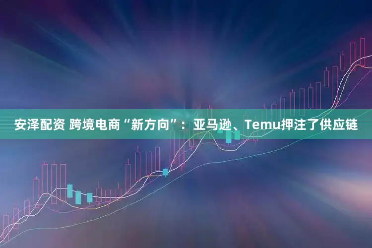 安泽配资 跨境电商“新方向”：亚马逊、Temu押注了供应链