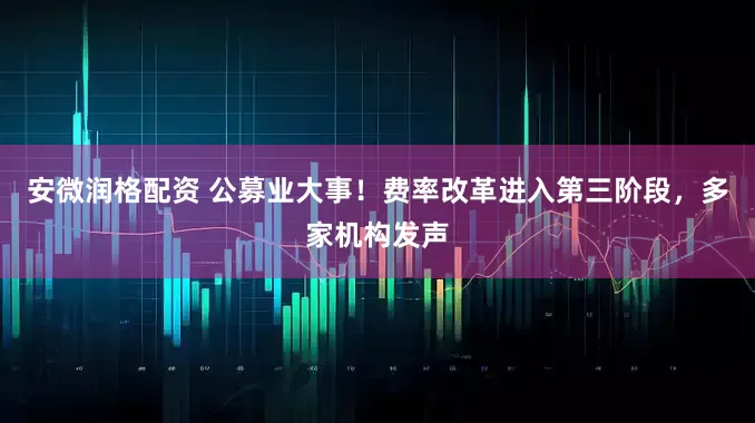 安微润格配资 公募业大事！费率改革进入第三阶段，多家机构发声